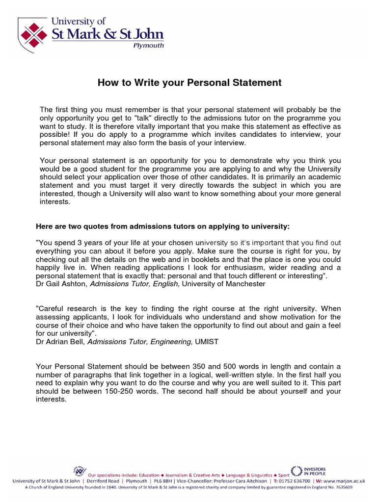 Experienced teacher personal statement examples uk image