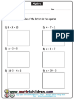 Algebra Find X PDF