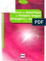 Cours de Didactique Du Français Langue Étrangère Et Seconde (J.-p. Cuq Et I. Gruca, 2008)