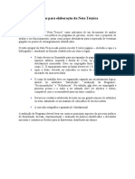 Regras para Nota Técnica de até 8 páginas