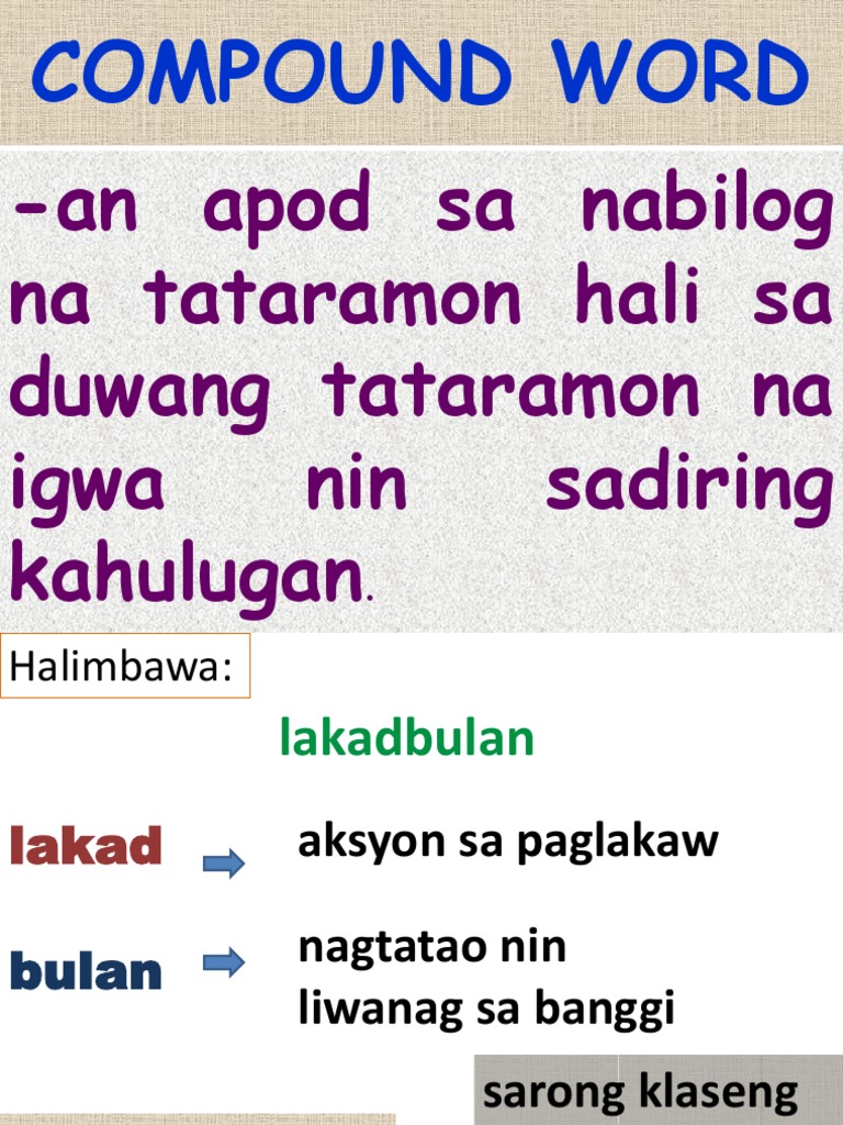 Tagalog Compound Words Explained | PDF