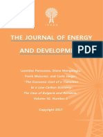 The Journal of Energy and Development: Leonidas Paroussos, Diana Mangalagiu, Frank Meissner, and Carlo Jaeger