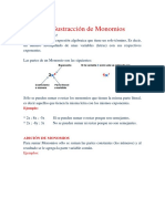 Adición y sustracción de monomios: conceptos básicos