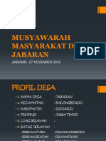 Musyawarah Masyarakat Desa Jabaran