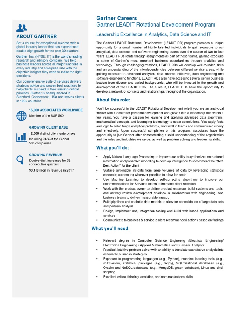 Gartner LEADIT Rotational Program Overview | PDF | Computing ...