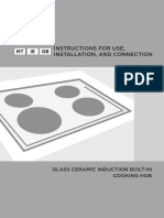 Installation and Use of Glass Ceramic Induction Hob