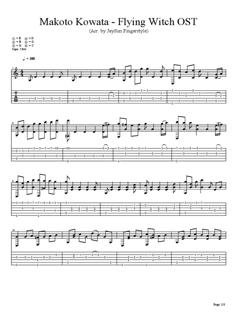 Flying Witch OST - Makoto Kowata | PDF | Irish Musical Instruments ...
