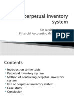 Use of Perpetual Inventory System