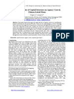 Empirical Study of Capital Structure On Agency Costs in Chinese Listed Firms