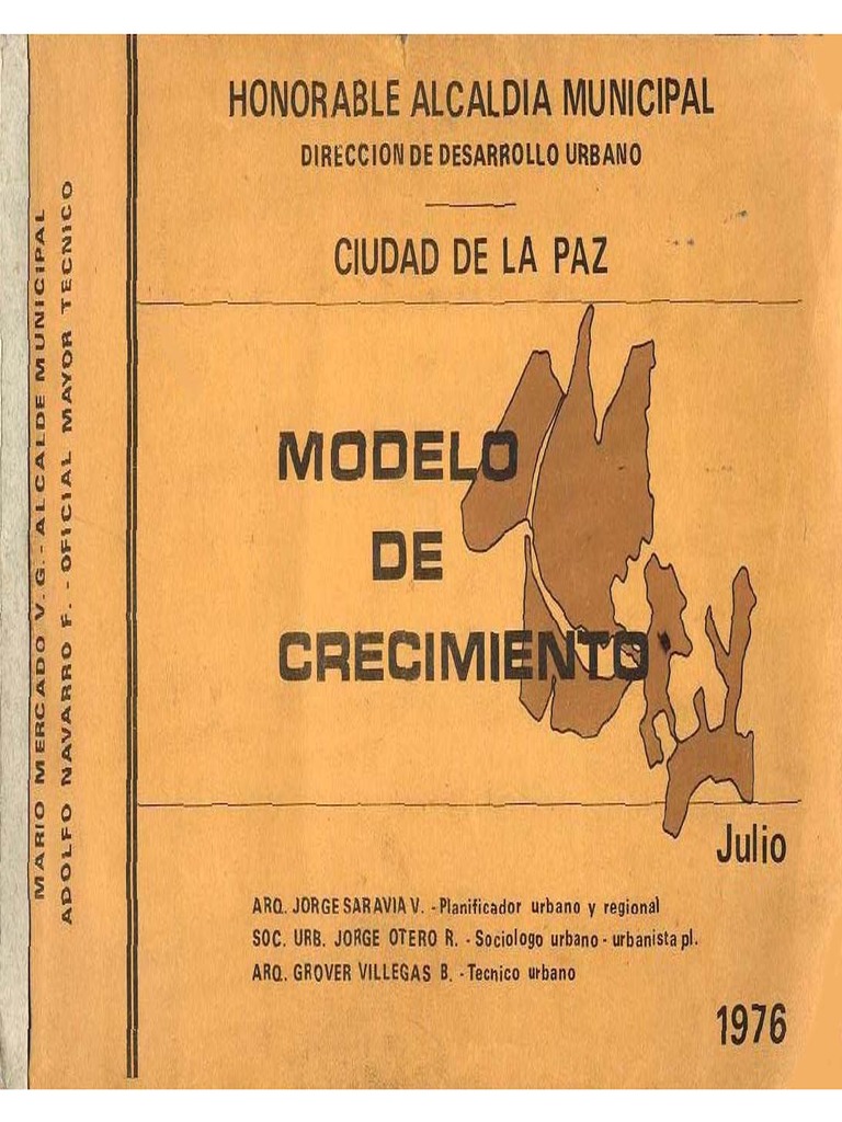 Modelo de Crecimiento de La Ciudad de La Paz - Bolivia | PDF