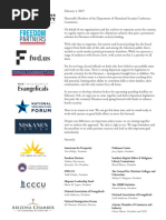 Dreamers, Border Secruity Deal, Coalition Letter