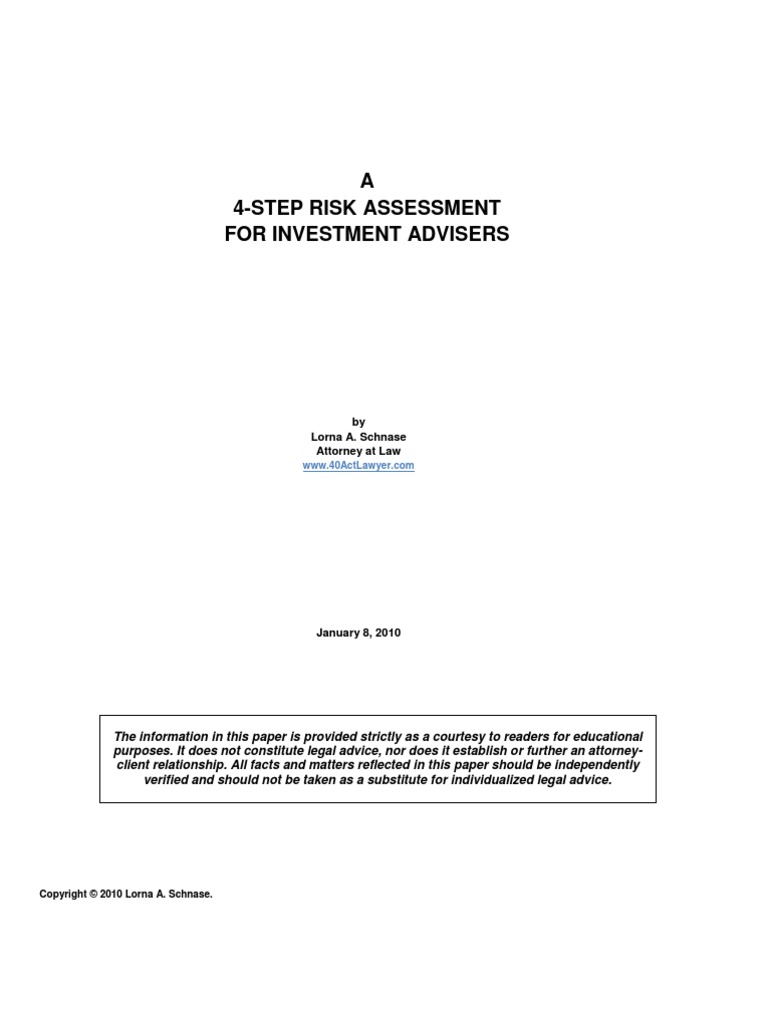 Link1 (4-10) - A 4-Step Risk Assessment For Advisers-W-Sample Matrix ...