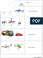 Light or Heavy Worksheet PDF