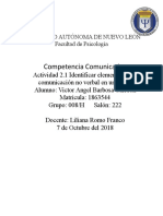 Competencia Comunicativa: Universidad Autónoma de Nuevo León Facultad de Psicología