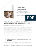 Catholic Social Theory and Practice in The 21st Century: A Challenge For Believers in The Middle East, Eugene Sensenig