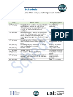 Production Schedule Radio Drama