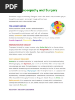 Homoeopathy and Surgery