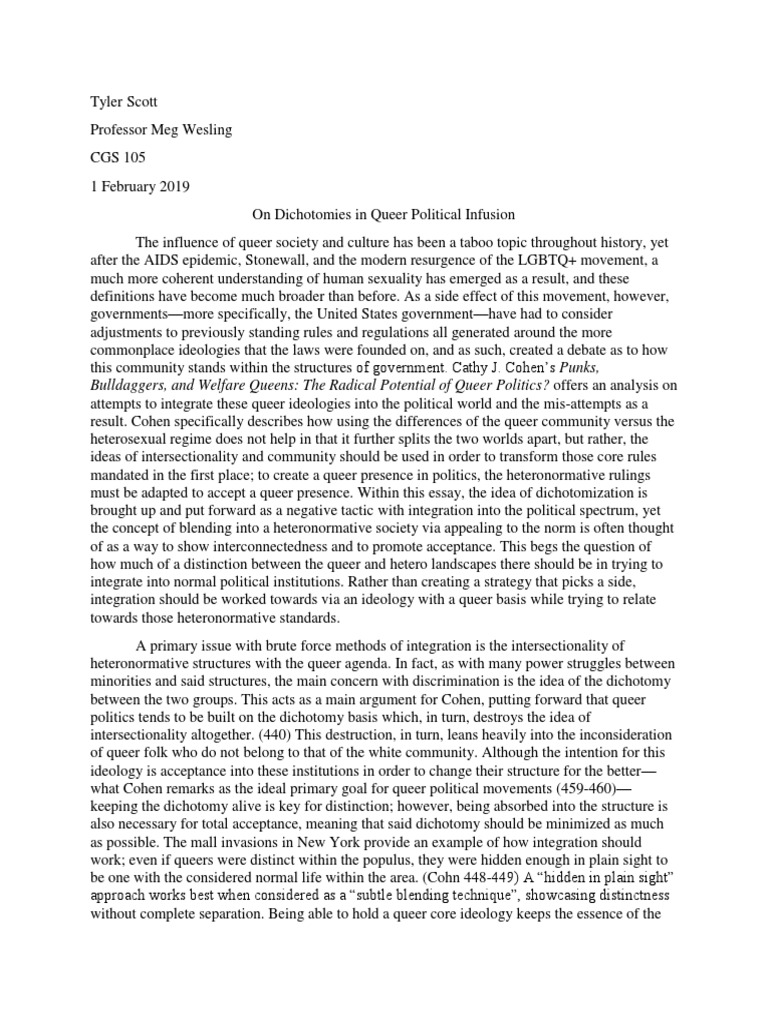 Bulldaggers, and Welfare Queens The Radical Potential of Queer
