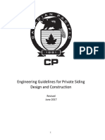 CP Engineering Guidelines For Private Siding Construction
