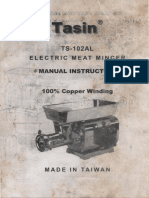 Tasin TS-102AL Electric Meat Mincer Instructions