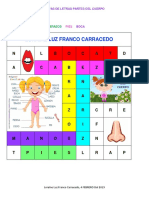 Sopas de Letras Partes Del Cuerpo