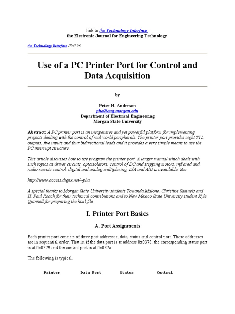 Parallel Port Configuration Download Free PDF Bios Digital