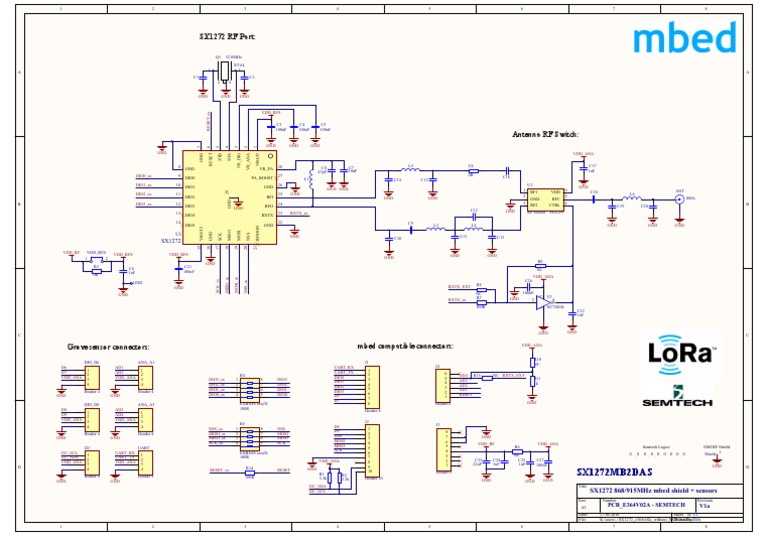 SX1272 mbed Shield Schematic | PDF