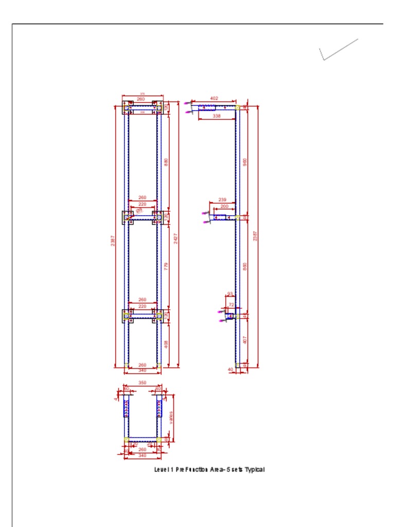 Frame 1 (Level 1) 5 Nos Typical Model | PDF