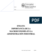 2018 03 22 Ensayo Importancia de La Macroeconomía en La Administración Industrial - Carlos López 1020004