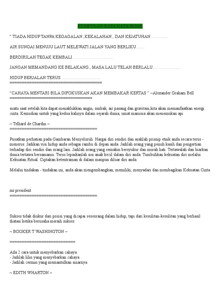Kumpulan Kata Kata Bijakdoc Kumpulan Kata Kata Bijakdoc