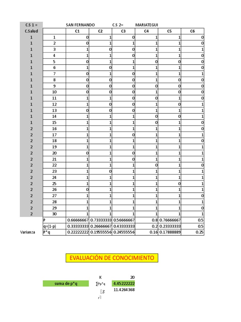 Evaluación de Conocimiento: C1 C2 C3 C4 C5 C6 | PDF