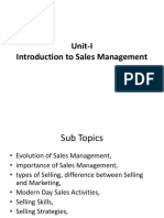 Unit-I Intro To Sales MGMT