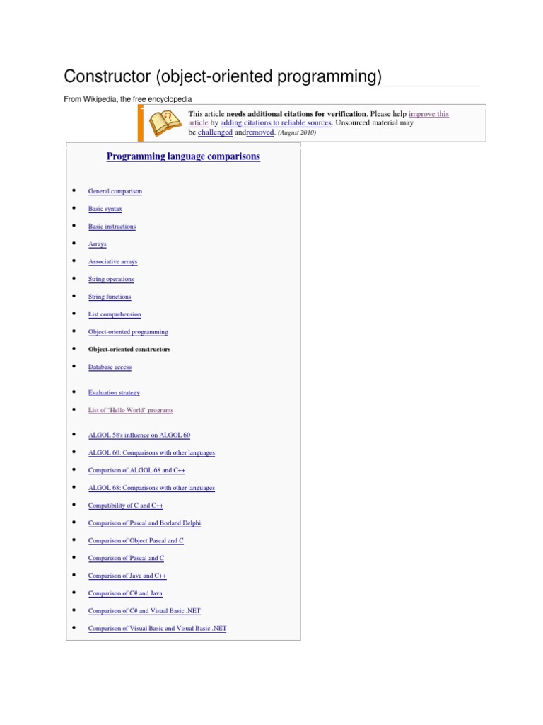 Constructor (Object-Oriented Programming) | PDF | Constructor (Object ...