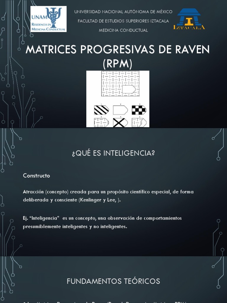 Matrices Progresivas de Raven (RPM) | PDF | Inteligencia ...