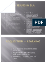 How SLA is studied: key concepts in second language acquisition