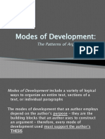 Modes of Development:: The Patterns of Argumentation