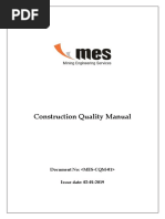 MES - Construction Quality Manual - Rev - 0