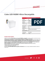 Cubo LED RGBW 40cm Recargable