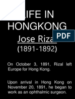 Rizals Life in Hong Kong
