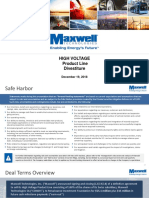 MXWL - High Voltage Product Line Divestiture - 12.19.18