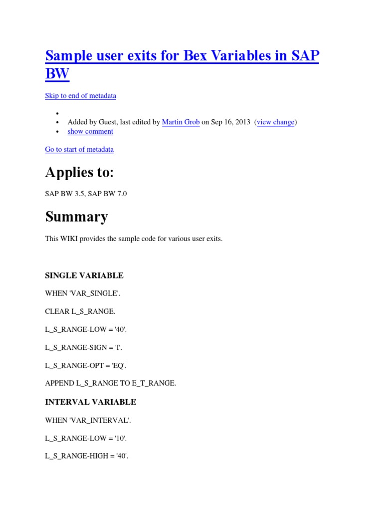 Abap in Sap | PDF