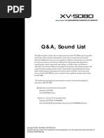 Q&A, Sound List