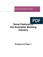 Some Features of The Australian Banking Industry Background Paper 1