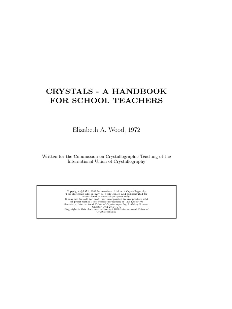 Crystals Handbook PDF Ice Solution