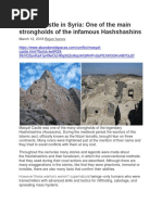 Masyaf Castle in Syria Hashshashins