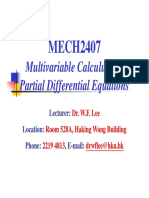 MECH2407 (Advanced Calculus Part I)