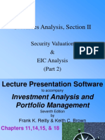 Securities Analysis, Section II: Security Valuation & EIC Analysis (Part 2)