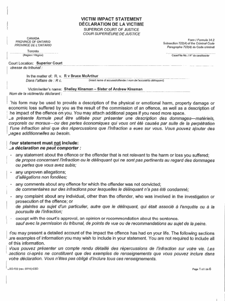 Kinsman Family Statement | PDF