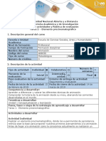 Guía de Actividades y Rúbrica de Evaluación - Tarea 2 - Elemento Precinematográfico