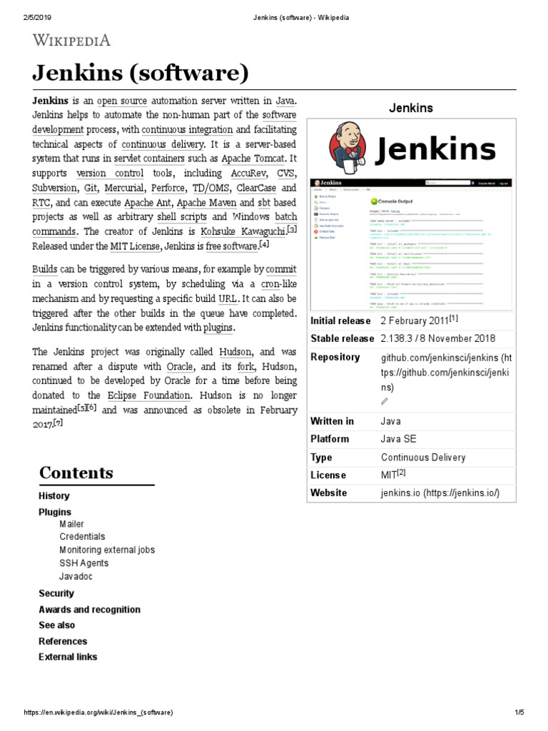 Jenkins | PDF | Free Software | Free Content